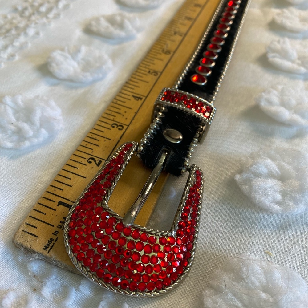 B.B. Simon Red and Black Sparkle Belt